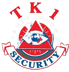 Logo with eye and security text.